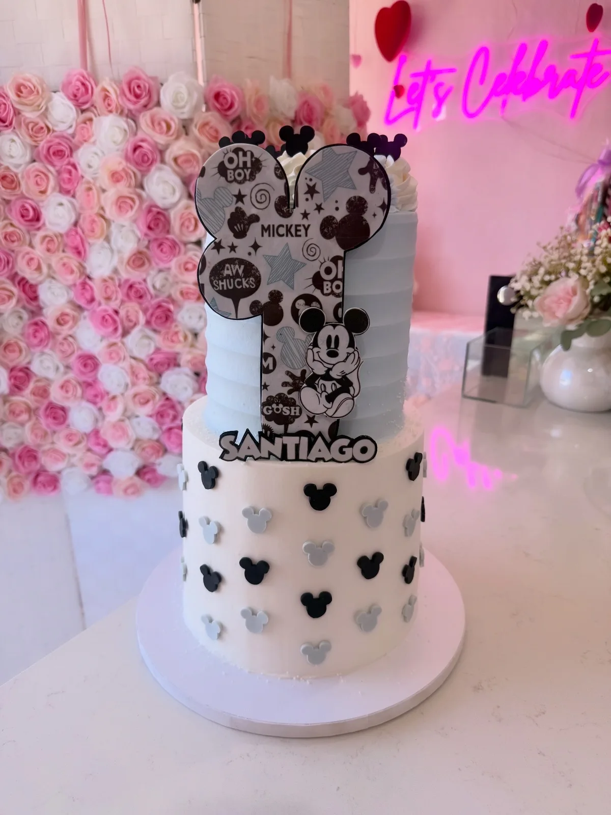 Birthday celebration cake detail